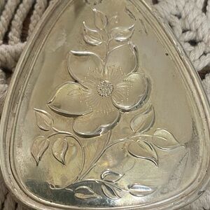 Vintage Towle Sterling Silver 1972 Bird Cross Pendant-French Hens-Pointsetta1973